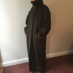 YELL CALW Nobiliana Kidmohair Ankle Length Coat in Muted Green size 6